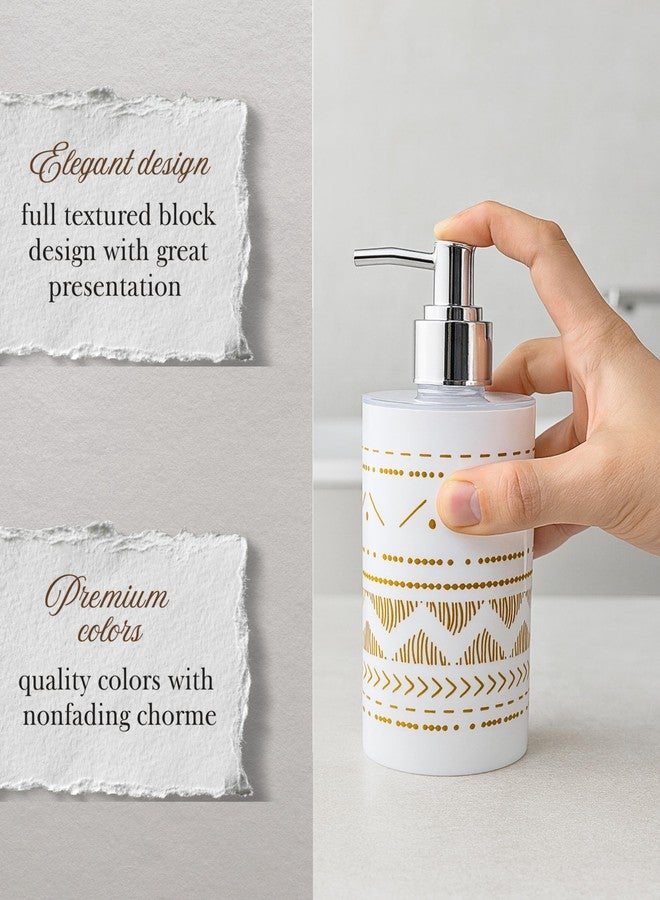 Emoh Roced Refillable Liquid Soap Dispenser - Unbreakable Plastic Pump Bottle for Handwash, Sanitizer, Lotion, or Shampoo | Reusable Bathroom & Kitchen Dispenser (250ml) (Glitter White, Pack of 1) - Image 4